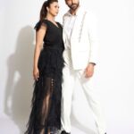 Divyanka Tripathi Instagram - Main choron ki Raani, Tu roop ka Raja! 🖤🤍 Div’s outfit: @deepikaaroralabel Viv's outfit: @diermeiss_by_the_dragon_lady Jewellery: @aquamarine_jewellery Makeup: @sharukh_rocks902 Hair: @MakeupbyBhavik Styling: @stylebysugandhasood @teamsugandhasood @styleitupwithmicheala @vibhutistyles Photography : @kvinayak11 Black And White Life