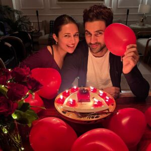 Divyanka Tripathi Instagram - I'm getting quite private nowadays, organically posting lesser. 🤷‍♀️ But I came across these Valentines images we clicked recently & it just revved up my soul...so sharing with you.

Love to you all too. 😊❤️🧿