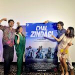 Divyanka Tripathi Instagram - From the Music launch of @VivekDahiya's movie Chal Zindagi. 🏍️ Do check it out on youtube. I assure you, you'll get hooked because I already am!😀 #ChalZindagi #MusicLaunch
