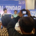 Divyanka Tripathi Instagram - From the Music launch of @VivekDahiya's movie Chal Zindagi. 🏍️ Do check it out on youtube. I assure you, you'll get hooked because I already am!😀 #ChalZindagi #MusicLaunch