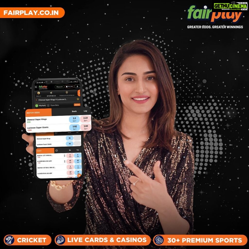 Erica Fernandes Instagram - Use Affiliate Code ERICA300 to get a 300% first and 50% second deposit bonus. Stand the best chance to make huge profits this IPL season with Fairplay, India's premier sports betting exchange! Enjoy free live streaming (before TV), Bet smart and experience the ultimate IPL betting thrill only with Fairplay! 🏏 Play cricket, football, tennis and 30+ premium sports! 💸 300% first and 50% second deposit BONUS! 💰5% Lossback Bonus on Every IPL Match! 🏧 Instant withdrawals, anytime anywhere! Register today, win everyday 🏆 #IPL2023withFairPlay #IPL2023 #IPL #Cricket #T20 #T20cricket #FairPlay #Cricketbetting #Betting #Cricketlovers #Betandwin #IPL2023Live #IPL2023Season #IPL2023Matches #CricketBettingTips #CricketBetWinRepeat #BetOnCricket #Bettingtips #cricketlivebetting #cricketbettingonline #onlinecricketbetting