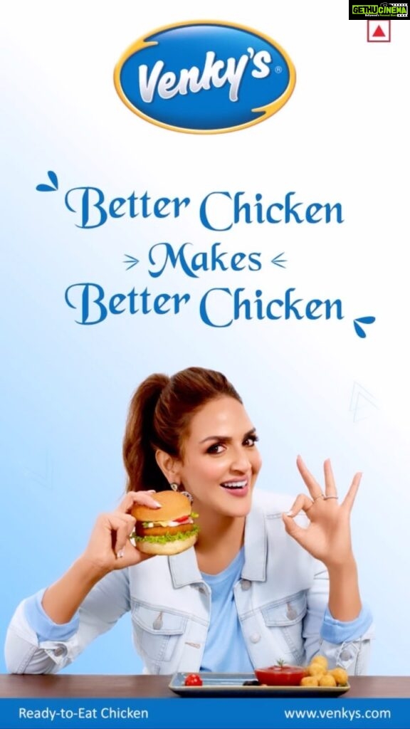 Esha Deol Instagram - Venky’s Chicken... The taste you can’t resist.....🍔 #EshaxVenkys #EshaDeol #EDT #burger #chickenburger #transition #photoshoot #Reel #reelitfeelit #reels #reelinstagram #reelkarofeelkaro #chicken #betterchickenmakesbetterchicken #trending #viral #gratitude ♥️🧿