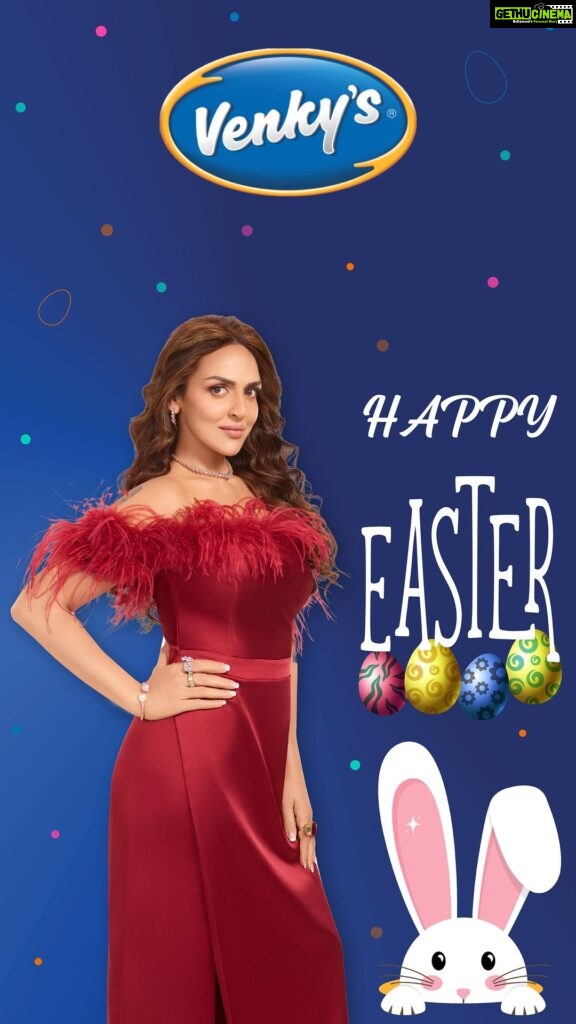 Esha Deol Instagram - May the Easter Bunny bring you all the treats and happiness your heart desires! Happy Easter ...... ❤️🐰 #EshadeolXvenkys #venkys #eshadeol #eshadeol EDT #easter #easterbunny #eastereggs #happyeaster #eastertreats #2023 #Reel #reelitfeelit #reels #reelinstagram #reelkarofeelkaro #chicken #betterchickenmakesbetterchicken #trending #viral #funny #gratitude 🧿♥️