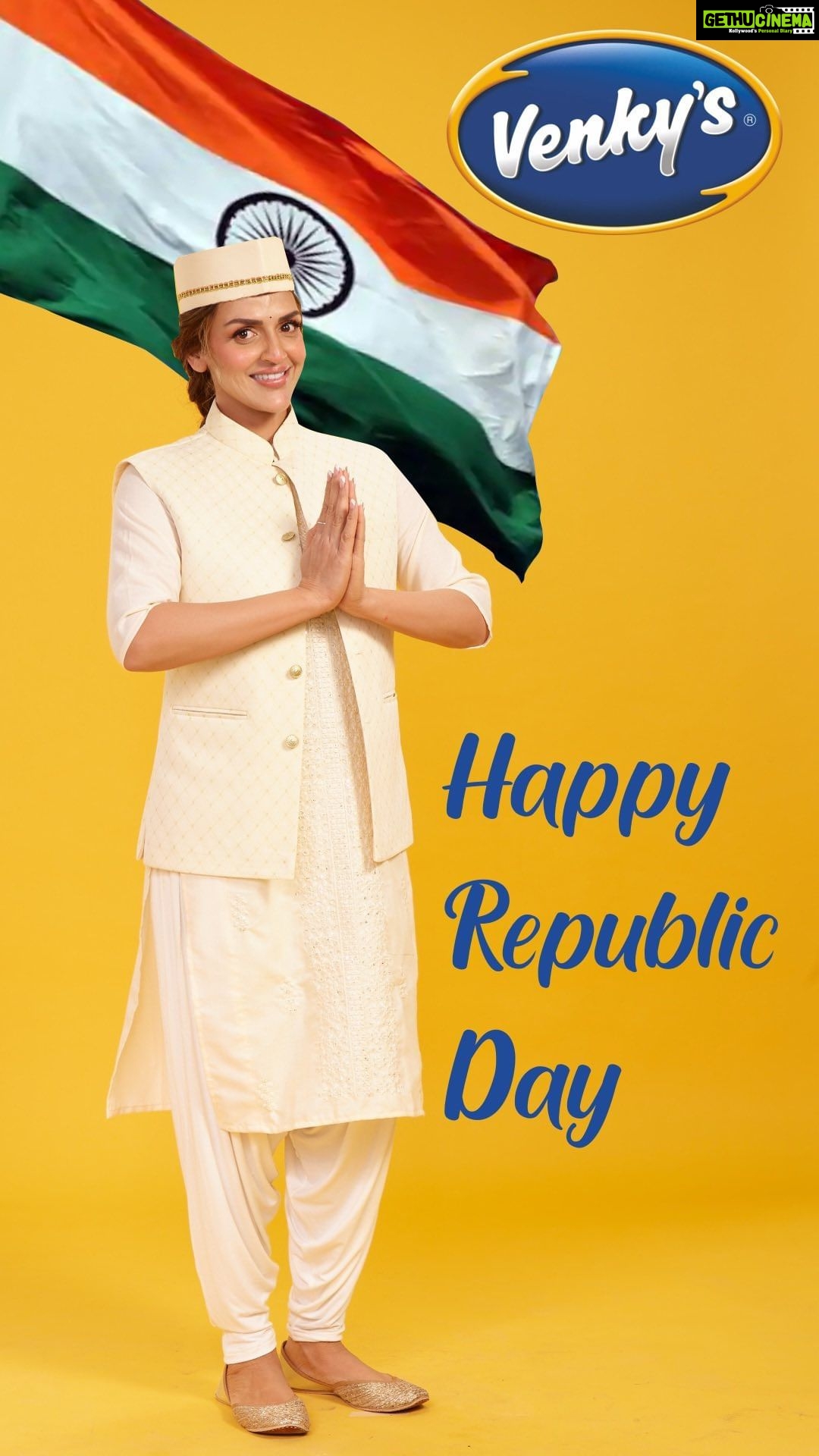 Esha Deol Instagram - Let’s salute the Tricolour that shines in all its glory over our cherished Motherland.... I Love my India....♥️🇮🇳🙏🏼 #EshaxVenkys #EshaDeol #EDT #Republicday #Republicday2023 #Bharatmatakijai #India #jaihind #sarejahanseaacha #26thJan #Republic #2023 #Reel #reelitfeelit #reels #reelinstagram #reelkarofeelkaro #trending #viral #funny #gratitude♥️🧿