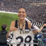 Esha Gupta Instagram - It’s always a special moment when receiving a Juventus shirt 😄🤍🖤 Allianz Stadium
