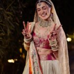 Esha Kansara Instagram - Permission to post solo pictures on our 6 month anniversary 😝 @musicwaala . Trust me this was the most difficult shoot of my life. Sorry and thank you to the lovely photographers at @karmaproduction_india for dealing with my constant shouting and crying while I was getting ready when they were supposed to take “aesthetic beauty shots of the bride” and all I kept yelling at them was “not now” 🤣🙈🙈🙈🙈 and yet I get to post these which was a surprise 😄 I almost thought I had no solo shots of me 🤦‍♀️🙏 JUST IMAGINE 💔 . Now for the credits 🌸 Styled by me 🙋🏻‍♀️ (took me almost 4 months and a gazillion references and self doubts) Lehenga choli @taruntahiliani Dupatta @paithanis.by.mrugakirloskar Head dupatta @jiviva_ Jewellery is all custom made by my father and a lot of fine artists 🤍 Hair @_hair.by.freya_ 😘 Make up @theglitterboxbyshreyapatel (plz don’t go overseas) 🌸 Draping by my last minute saviour as always @styleitwithniki assisted by @ishhaa_nagar ❤️❤️ . #indianwedding #gujaratibride #bigfatgujjuwedding #bridalfashion #taruntahilliani #eshakansara