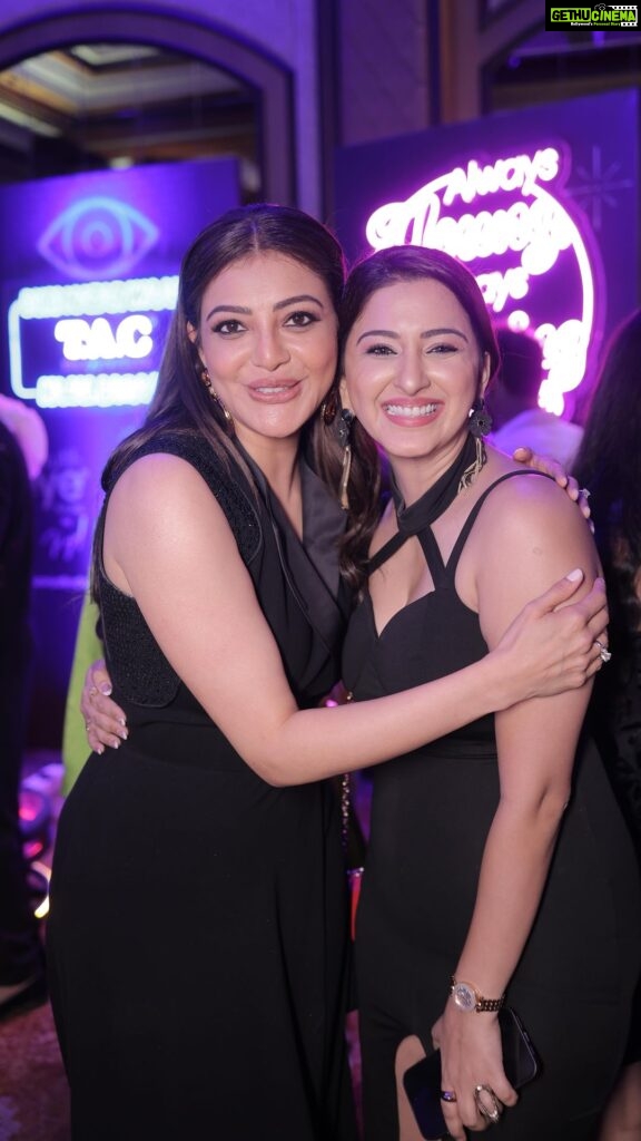 Eshanya Maheshwari Instagram - At The Launch Of The #KajalByKajal with @kajalaggarwalofficial ❤️ What An Amazing Collaboration With @theayurvedaco & @amazonfashionin Night To Remember For Some Great Information And Some Fun Interaction.. 🖤🥂✨ #KajalByKajalLaunch #KajalByKajal #KhayalKaKajal #NazriyaBadlo #kajalagarwal