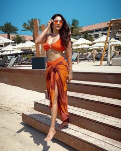 Eshanya Maheshwari Instagram - This Birthday Bombshell Is All About The Glow And She Ain’t Afraid To Show 😉 🧡✨ 

PS- Taking All the Sunshine In At This Beautiful Property @sofiteldubaipalm @all_mea. 🫶🏻

#birthday #birthdaygirl #dubai #esshanya