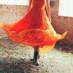 Esther Anil Instagram - 🍊 Wearing the same old orange dress. Makeup and hair @prabin_makeupartist Photo by @evan.anil