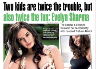 Evelyn Sharma Instagram - 🥰 thanks for the love @bombaytimes #blessed #feelingloved #mommylife #twicethefun #pregnant #evelynsharma