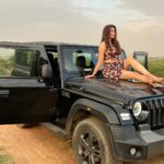 Geet Gambhir Instagram - Let’s go for a Ride 💃 . . . . . . #thar #longdrive #drive #rider #powergirl #glam #look