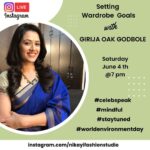 Girija Oak Instagram - Setting Wardrobe Goals with GIRIJA OAK GODBOLE @girijaoakgodbole Insta LIVE Saturday, June 4 th 2022 @ 7 pm #celebspeak #staytuned #worldenvironmentday #mindful Mumbai, Maharashtra