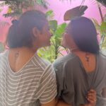 Hari Teja Instagram - I have the universe in me …♥️ #selflove♥️ got inked finally …my first tatto with my forever … @nithya_hari ♥️ #sun #moon #stars #solace #peace ✌️
