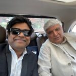 Harris Jayaraj Instagram - On the way to Delhi parliament with Javed Akthar Ji and IPRS directors.