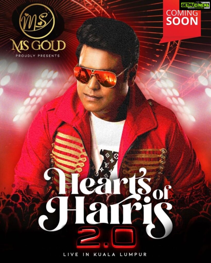 Harris Jayaraj Instagram - WE SAW! WE HEARD! YES, IT WASN’T ENOUGH 🙌🏼 So here you go people, due to highest demand we bring you - Hearts of Harris 2.0 💥 More updates COMING SOON! Hearts of Harris 2.0 | Live in Kuala Lumpur Brought to you by @msgold.my⚜ @jharrisjayaraj @datoabdulmalik #HeartsofHarris #HarrisJbyMSC #malikstreams #HarrisJayaraj #liveinconcert #kualalumpur