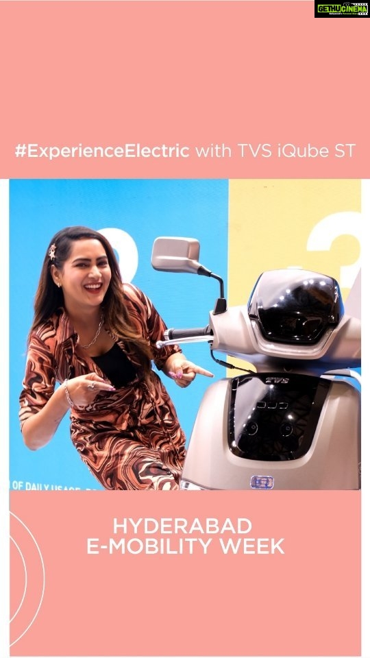 Himaja Instagram - 🤩Yesterday, I attended the Hyderabad Auto Expo and it was a refreshing experience🥰 I was stoked to check out the TVS iQube Electric Booth. It has three different variants - TVS iQube, TVS iQube S, and the much awaited TVS iQube ST. The TVS iQube ST has an incredible range of features like: ✅Incredible range: 140 km (Eco mode) ✅Extra Underseat Storage that can fit 2 helmets ✅A 7-inch TFT - Smart Display with multiple features ✅Alexa-enabled So what’s stopping you from checking out the booth by TVS iQube? Book your test ride today. Hurry! @tvsiqube #TVSiQube #TVSiQubeElectric #TVSMotorCompany #Powerof123 #SmartlySimple #HyderabadEMobilityWeek Hyderabad , Telengana. India