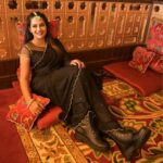 Himaja Instagram - "If you find serenity and happiness, some may be jealous. Be happy anyway." #behappy #happylife #saree #sareelovers PC @abhiram_inturi Saree by @elegant_threads_by_salma ❤️ Khyber Himalayan resort and spa, Gulmarg
