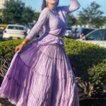 Himaja Instagram - Don’t worry ! Be Purple ! This Beautiful Outfit by @riya_designing_studio Makeup & Hair by @glitzzbynitzz #designerwear #dress Newjersey