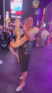 Himaja Instagram - Meet Mr.Dimond 🐍  #snake #timesquare #newyork