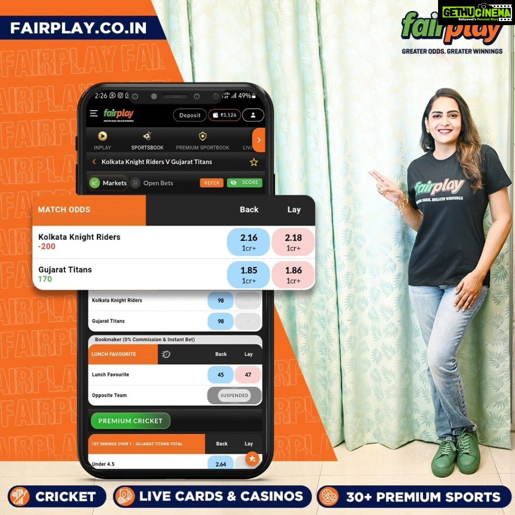 Himaja Instagram - Use Affiliate Code HIMAJA300 to get a 300% first and 50% second deposit bonus. IPL is in an exciting second half, full of twists and turns. Don't miss out on placing bets on your favourite teams and players only with FairPlay, India's best sports betting exchange. 🏆🏏 Make it big by betting on your favorite teams and players. Plus, get an exclusive 5% loss-back bonus on every IPL match. 💰🤑 Don't miss out on the action and make smart bets with FairPlay. 😎 Instant Account Creation with a few clicks! 🤑300% 1st Deposit Bonus & 50% 2nd Deposit Bonus, 9% Recharge/Redeposit Lifelong Bonus/10% Loyalty Bonus/15% Referral Bonus 💰5% lossback bonus on every IPL match. 👌 Best Market Odds. Greater Odds = Greater Winnings! 🕒⚡ 24/7 Free Instant Withdrawals Setted in 5 Minutes Register today, win everyday 🏆 #IPL2023withFairPlay #IPL2023 #IPL #Cricket #T20 #T20cricket #FairPlay #Cricketbetting #Betting #Cricketlovers #Betandwin #IPL2023Live #IPL2023Season #IPL2023Matches #CricketBettingTips #CricketBetWinRepeat #BetOnCricket #Bettingtips #cricketlivebetting #cricketbettingonline #onlinecricketbetting