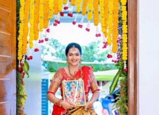 Himaja Instagram - 🏡🍀Gruhapravesam🧿 A new home is a place for memories to be made and dreams to come true. Congratulations! to myself for this milestone❤️🥹 Thank you each & everyone who are there with me.Love you all🫰🏻 #Newhouse #Home #happytears #housewarming #gruhapravesam PC : @pratapsphotography