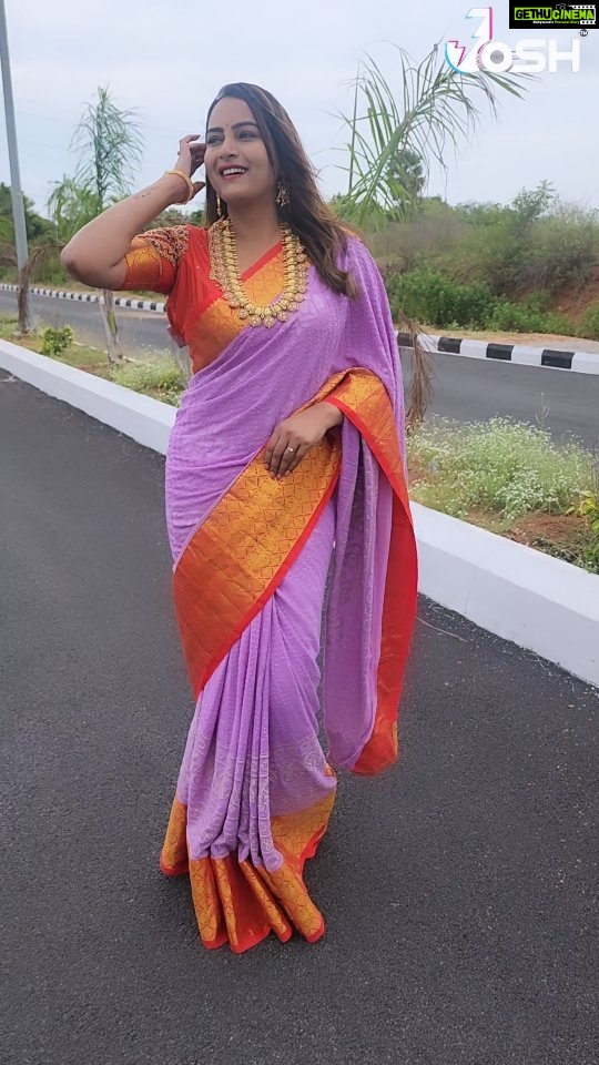 Himaja Instagram - ❤️💜 This Beautiful Saree Designed By @omsai_pattusarees and Beautiful Jewellery By @vasavicollection @JOSHAPP.TELUGU @OFFICIALJOSHAPP #JOSHAPP #joshmeinaaja #officialjoshapp