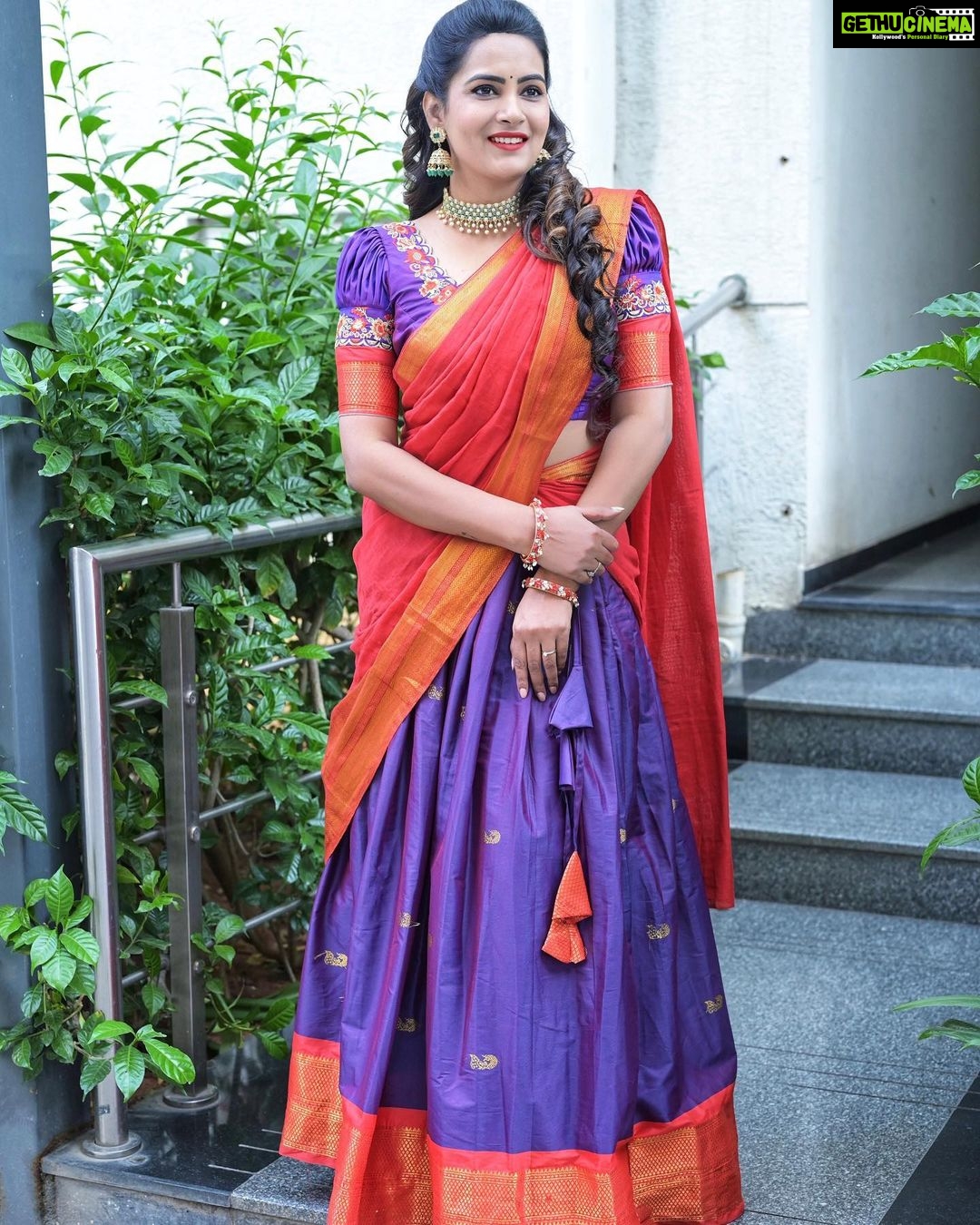 Himaja Instagram - ❤️Outfit Designed By @mickeyfashions6 #designerwear #lehenga #halfsaree