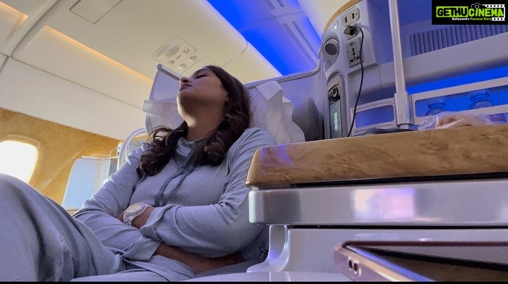 Himaja Instagram - Can’t wait to see you all at NATS in USA & Thank you @emirates for your surprise complementary sleepwear .. #nats #natstelugusambaralu #excited #newjersy #newyork #emirates Newjersey
