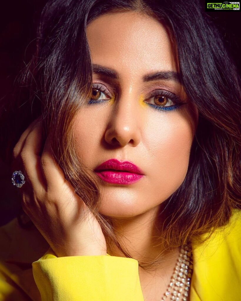 Hina Khan Instagram - 💛 . Face of the Month for: @facemag.in Publisher: @harshithundet Creative Director: @farrahkader Photographed by: @thebhupeshkalal Stylist: @sameerkatariya92 Makeup Artist: @kanika.world Hair Stylist: @dynamitepikachu Asst. MUAH: @kayceesbeauty_bykritika Asst Creative Director: @haaute Interview by: @tanishka.juneja Location: @hotel_saharastar Coordinated by: @volokal Artist Management: @stellaartalent Wardrobe Jewellery: @jawahriiofficial Outfit: @nirmooha Sunglass: @bavincis.official Heels: @nidhibhandari_official www.facemagazine.in #FaceMagazine