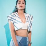 Hina Khan Instagram - 🩵🩵🩵🩵 Outfit:- @diksha.khanna Jewellery:- @accessorize Styled by @kansalsunakshi Style Team @himanishukla48 @harmeet_matta30 MUAH @sachinmakeupartist1 @arbazshaikh6210 📸 @rishabhkphotography