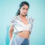 Hina Khan Instagram - 🩵🩵🩵🩵 Outfit:- @diksha.khanna Jewellery:- @accessorize Styled by @kansalsunakshi Style Team @himanishukla48 @harmeet_matta30 MUAH @sachinmakeupartist1 @arbazshaikh6210 📸 @rishabhkphotography