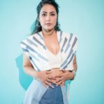 Hina Khan Instagram - 🩵🩵🩵🩵 Outfit:- @diksha.khanna Jewellery:- @accessorize Styled by @kansalsunakshi Style Team @himanishukla48 @harmeet_matta30 MUAH @sachinmakeupartist1 @arbazshaikh6210 📸 @rishabhkphotography