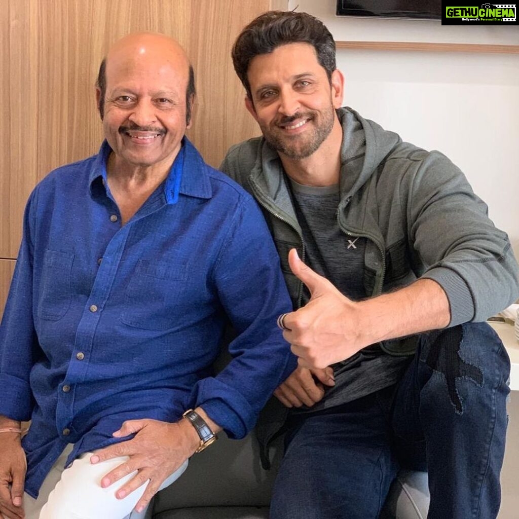 Hrithik Roshan Instagram - His biggest fan is me. My chacha is my whole childhood. The rhythm in me comes from him. Thank you chacha for enriching my life with your magic, and thank you for the innumerable musical instruments you brought into my life every birthday. Watching you create melodies will always remain my all time favorite memory. Watching you, being around you as you created for hours on the harmonium, hearing your voice, watching the sweetness of your expressions as you sang, all of it became me. I took it from you and it made me fly. You were always the silent music magician but listening to you speak in the recent years has made me a fan of your words, your wit and your charm too. You are amazing . HAPPY BIRTHDAY Chacha! Your music lives and will live forever ! ❤ @rajeshroshan24
