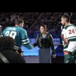 Huma Qureshi Instagram – Such an honour to be the first Indian woman to ‘drop the ceremonial puck’ before an Ice Hockey game @sanjosesharks This will forever be special ! Thank you for this @indtvusa @loganc89 @jaredspurgeon46 Oh ! And they played Ye Ek Zindagi in the background so I had to wink ;-)