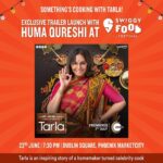 Huma Qureshi Instagram - Delivering the delicious trailer of #Tarla on #ZEE5 tomorrow at the #Swiggy food festival! 😁 See you there! @zee5 @swiggyindia @steppinout.in @marketcitykurla @mrfilmistaani @pglens @ronnie.screwvala @ashwinyiyertiwari @niteshtiwari22 @gautsmack @pashanjal @hasanainhooda @varun.shetty.1840 @rsvpmovies @earthskynotes @zeemusiccompany