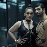 Huma Qureshi Instagram – Dark Night of the Soul 
I await 
For one glimpse of the divine 
Nocturnal beings 
Are roaming free 
It’s uncharted 
Madness chaos 
Yet I feel Free – by Huma Q 

I’m my dazzling look by @abujanisandeepkhosla @who_wore_what_when