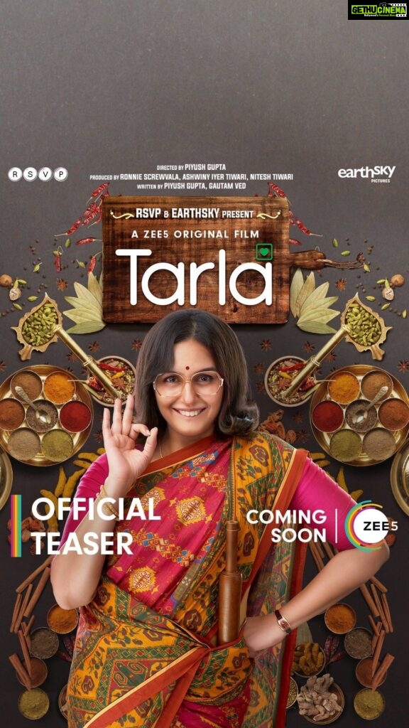 Huma Qureshi Instagram - Prepare to be served with a dash of emotions, a sprinkle of inspiration and a garnish of flavourful entertainment in #Tarla on #ZEE5, coming soon @iamhumaq @mrfilmistaani @pglens @ronnie.screwvala @ashwinyiyertiwari @niteshtiwari22 @gautsmack @pashanjal @hasanainhooda @varun.shetty.1840 @rsvpmovies @earthskynotes @manish_kalra_ @zeemusiccompany @tarladalal @renudalalcooking @_sanjayshetty #SanjayDalal @deepak_dalal_official