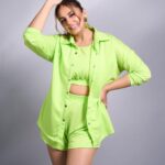 Huma Qureshi Instagram – 💚 
Current relationship status – In love with my coconut earrings 🥥 
#Tarla #Promotions 

Styled by : @sanamratansi 
Assisted by : @nirikshapoojary_  @ankitha_chauhan @sr_styleco
Coords set – @fancypantsofficial
Earrings – @deepagurnani
Rings : @misho_designs 
Photographer : @ayushguptaphoto
Hair : @rakshandairanimakeupandhair
Make up : @ajayvrao721
Nails : @itssoezi
