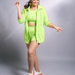 Huma Qureshi Instagram – 💚 
Current relationship status – In love with my coconut earrings 🥥 
#Tarla #Promotions 

Styled by : @sanamratansi 
Assisted by : @nirikshapoojary_  @ankitha_chauhan @sr_styleco
Coords set – @fancypantsofficial
Earrings – @deepagurnani
Rings : @misho_designs 
Photographer : @ayushguptaphoto
Hair : @rakshandairanimakeupandhair
Make up : @ajayvrao721
Nails : @itssoezi