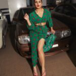 Huma Qureshi Instagram - Kick starting #Tarla promotions looking like a snack meself 🫒 #promotions #shoot Trailer out soon !! Styled by : @sanamratansi Assisted by : @nirikshapoojary_ @ankitha_chauhan @sr_styleco Outfit : @nautanky Earrings : @minerali_store Footwear : @junipero_official Photographer : @mayur_butwani Makeup @ajayvrao721 Hair @rakshandairanimakeupandhair