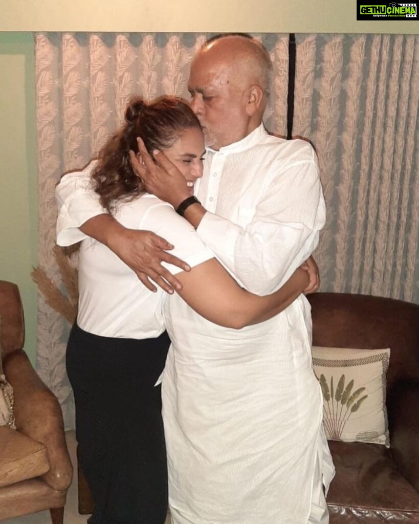 Huma Qureshi Instagram - My Daddy Is the Bestest 🤍 No one like you .. to love me , protect me , fight for me , understand me … I look upto everyday my hero … And I know that you are cheering for me always the loudest !! Wanting me to be the best that I can be… Unconditional Love and Unwavering Faith…. Papa Ki Pari #fathersday