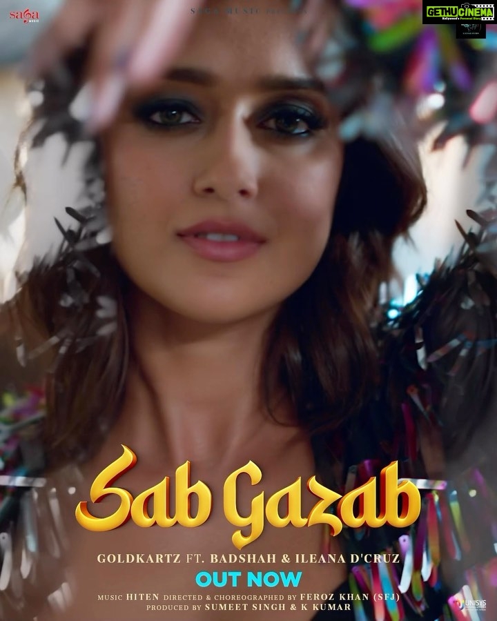 Ileana D'Cruz Instagram - And it’s out!!! 💥 Sab Gazab ✨ @badboyshah @goldkartz_official @ihitenmusic @ferozskhan @sumeetsinghm @sagamusic #kkumar My girls ✨ @sanamratansi @divyachablani15 @sheetal_f_khan @funchita