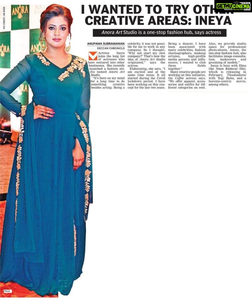 Iniya Instagram - Thank you for the love & support for my new venture @anora_artstudio !!! @deccanchronicle_official