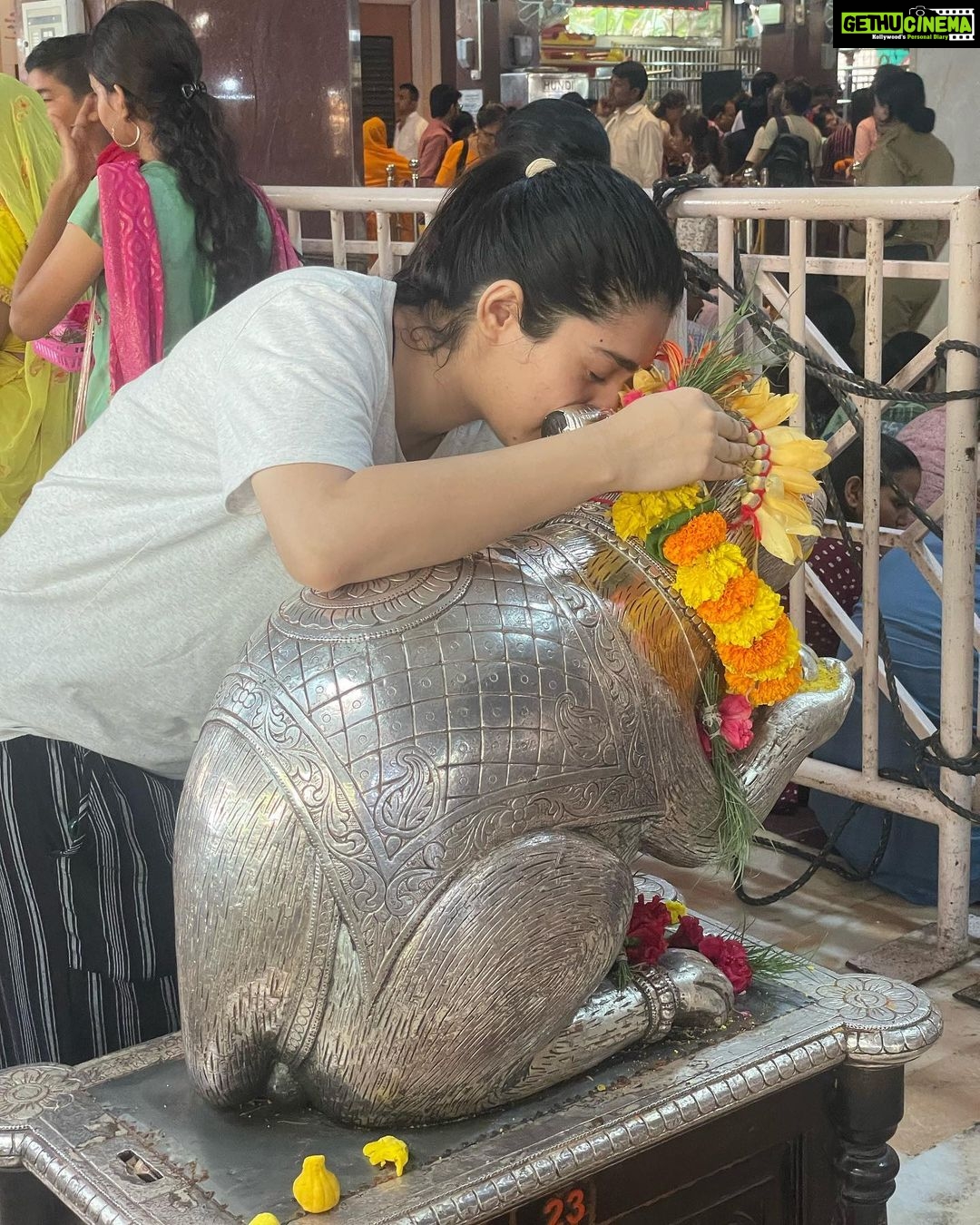 Isha Chawla Instagram - Sharing some pictures and thoughts from our walk to Siddhivinayak temple this morning . We left at 4:45 in the morning and reached at 8:08 am . We went without any breaks covering a distance of slightly over 15kms . This is not really the best weather to be walking on the streets , but I have to say that the weather gods were kind to us . I have been doing this for many years now . Walking to Siddhivinayak at least once a year , normally it’s in the beginning of the year . But 2023 started with a lot of travel , so had to do it around this time . I really enjoy starting my year with this walk … what it brings to my life apart from making Ganpati happy (assuming so ) is a lot many things . To begin with a lil test of grit /determination , as it takes courage to wake up at 3 am and still stick by your decision , in that hour of deep sleep and trust me in this weather walking at 4 am also is pretty exhausting. This excursion also brings to notice the beautiful structures and glory this chaotic city has . The city’s interesting nuances , it’s charming transition from night to dawn from solitude to a sea of people …Every one every thing all at once. The fallen flowers , the broken streets and the footpaths which are now home to so many… reminding you to just look around and be grateful for the abundance in your life . Also upon reaching the temple the folding of hands queuing up for darshan and then asking undeer ( Ganpati ki savari) for all that your heart desires , is a reminder , That struggles should only make one humble not arrogant and no matter where you’re coming from asking for something will not make you small . Then comes my favourite part, that is the mandatory trip to my favourite cafe madras … almost feels like you’ve earned the meal . Heart and tummy both full . #ganpatibappamorya #gratitude