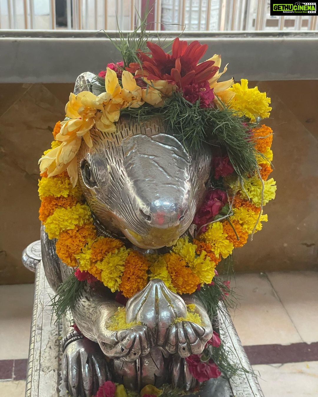 Isha Chawla Instagram - Sharing some pictures and thoughts from our walk to Siddhivinayak temple this morning . We left at 4:45 in the morning and reached at 8:08 am . We went without any breaks covering a distance of slightly over 15kms . This is not really the best weather to be walking on the streets , but I have to say that the weather gods were kind to us . I have been doing this for many years now . Walking to Siddhivinayak at least once a year , normally it’s in the beginning of the year . But 2023 started with a lot of travel , so had to do it around this time . I really enjoy starting my year with this walk … what it brings to my life apart from making Ganpati happy (assuming so ) is a lot many things . To begin with a lil test of grit /determination , as it takes courage to wake up at 3 am and still stick by your decision , in that hour of deep sleep and trust me in this weather walking at 4 am also is pretty exhausting. This excursion also brings to notice the beautiful structures and glory this chaotic city has . The city’s interesting nuances , it’s charming transition from night to dawn from solitude to a sea of people …Every one every thing all at once. The fallen flowers , the broken streets and the footpaths which are now home to so many… reminding you to just look around and be grateful for the abundance in your life . Also upon reaching the temple the folding of hands queuing up for darshan and then asking undeer ( Ganpati ki savari) for all that your heart desires , is a reminder , That struggles should only make one humble not arrogant and no matter where you’re coming from asking for something will not make you small . Then comes my favourite part, that is the mandatory trip to my favourite cafe madras … almost feels like you’ve earned the meal . Heart and tummy both full . #ganpatibappamorya #gratitude