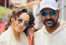 Kangana Ranaut Instagram - As I am about to complete my role in Chandramukhi today, I find it very difficult to say bye to many wonderful people that I met, such a lovely crew I had, I didn’t have any pictures with Raghava Lawrence sir because we are always in film costumes so this morning before shoot started I requested for one, I am so inspired by sir who is popularly known as Lawrence master because he started his career as a choreographer actually as a back dancer but today he is not only a blockbuster filmmaker / superstar but also an incredibly lively, kind and wonderful human being… Thank you for your kindness, amazing sense of humour and all the advance gifts for my birthday sir … had such a great time working with you 🙏🥰