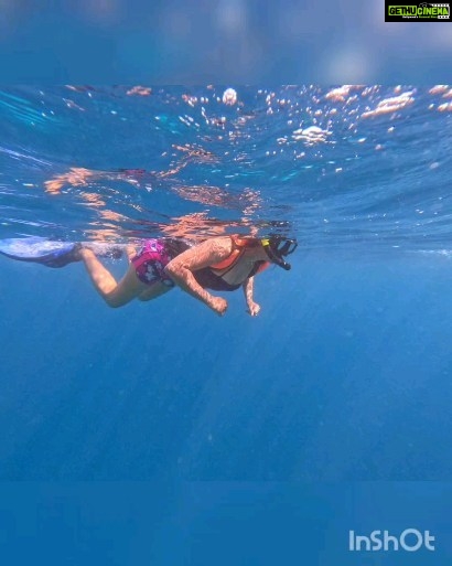Kaniha Instagram - Life felt so different and beautiful under water. I overcame a bit of fear when my son dragged me to go with him this morning! Im grateful for the beauty i experienced many metres below the sea. This video does no justice but just wanted to share a glimpse of what my eyes saw with yall! #maldives #underwater #coralreefs #snorkelling Thank You @zainnnn__ my son and I totally loved it ❤️