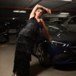 Kanika Mann Instagram - Sorry I used your car to pose 😋 Styled by: @styleitupbyaashna Shot by @deepak_das_photography @kakali_das_photography Outfit: @sonarshbysona Hair & Makeup: @celebsmakeupbysejal @makeoverbysejalthakkar