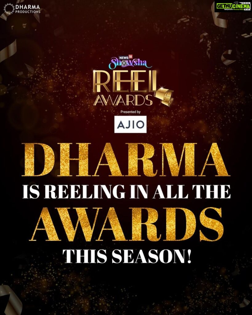 Karan Johar Instagram - Overwhelmed with the love as @dharmamovies wins big at the #ShowshaReelAwards!!! Big hug and love to all our teams, what a start to the year!!!♥️♥️♥️