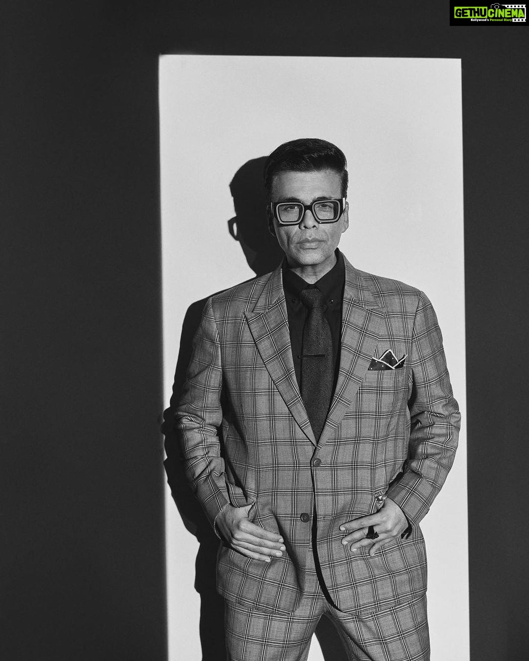 Karan Johar Instagram - When colour took a night off… styled by @ekalakhani in @masculineofficial 📷 @sheldon.santos